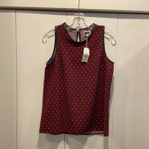 Nicki sleeveless top in burgundy